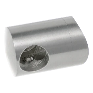 PSG right-hand end bracket for handrail rod fi 12 mm to pipe fi 42.4 mm – AISI 304 stainless steel satin finish