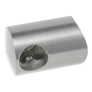 PSG right end bracket for ø16 mm rod – mounting on ø42.4 mm tube, AISI 304 satin