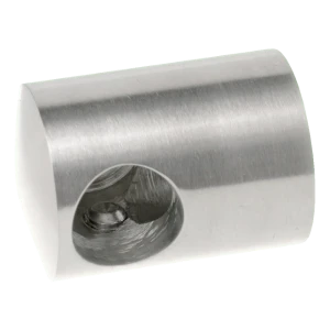 PSG right end bracket for rod 16 mm diameter – surface mounting, AISI 304 satin