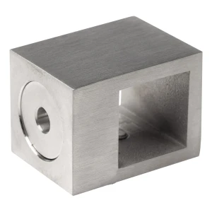 PSG – through-fixing balustrade bracket for 20×20 mm bar AISI 304 satin