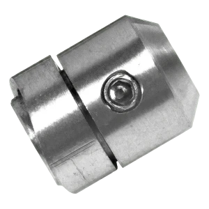 PSG through-cable holder for 6 mm cable – mounting to 42.4 mm pipe, AISI 304 satin