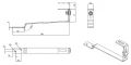 Roof hook 306mm adjustable for pitched roofs - stainless steel (beavertail tile) PV-08-20 (2)