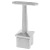 PSG flat handrail support bonded to 40×40 mm post – AISI 304 stainless steel satin 001-051 (1)
