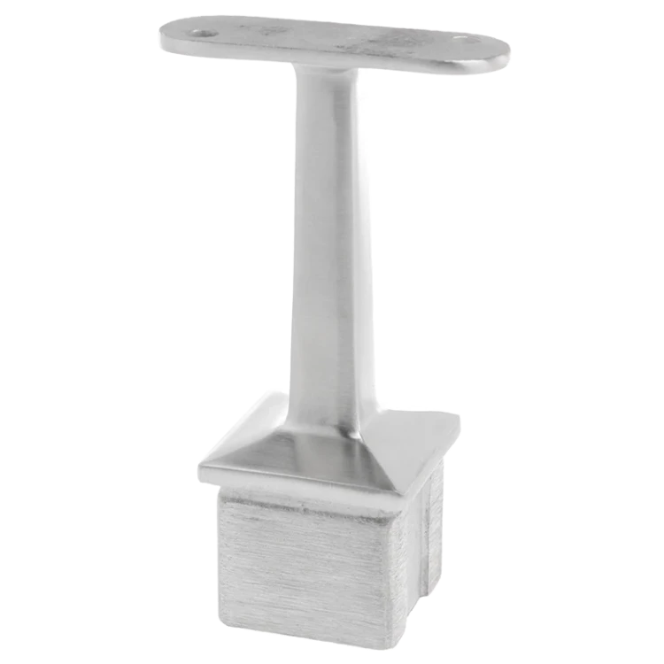 PSG flat handrail support bonded to 40×40 mm post – AISI 304 stainless steel satin 001-051 (1)