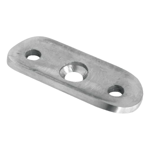 Handrail mounting plate for 48.3 mm diameter - stainless steel AISI 304, satin finish, 64x24x4 mm