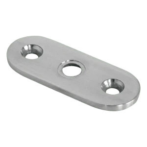 Flat handrail mounting bracket 64×24×4 mm – AISI 304 stainless steel satin finish