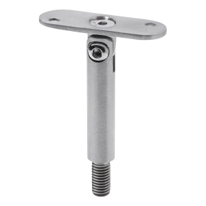 Adjustable handrail support rod fi 14×75 mm with flat plate – AISI 304 satin, M8 thread