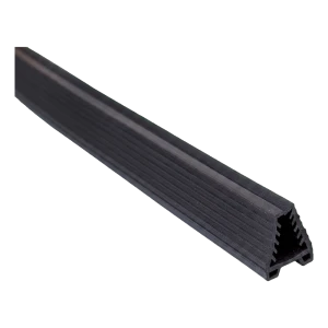 Glass balustrade handrail gasket for 16–17.5 mm glass, 24x24 mm profile, 5 m length