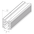 PSG Seal for glass clamp profile 20–21.5 mm – profile 24×24 mm, L=2500 mm 001-077 (2)