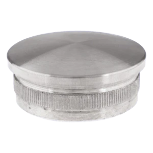 Convex push-fit end cap for handrail tube 48.3 mm – stainless steel AISI 304 satin
