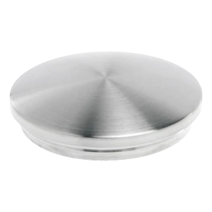 Convex push-fit end cap for handrail tube Ø42.4 mm – AISI 304 stainless steel satin