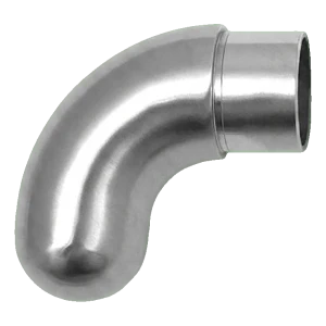 PINOX handrail end cap – closed round elbow 42.4 mm satin
