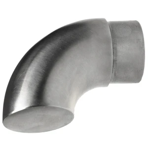 Closed handrail elbow for 42.4 mm tube – AISI 304 stainless steel satin