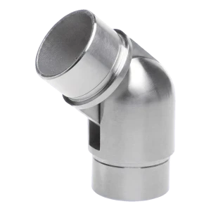 Postal – articulated balustrade elbow 90°–180° for tube 42.4x2 mm, AISI 304 stainless steel satin