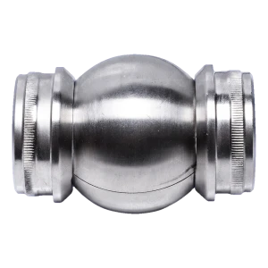 Adjustable ball joint connector 90°–180° for tube ø 42.4 mm – AISI 304 stainless steel satin