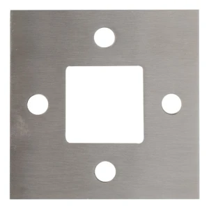 Balustrade post base for welding 100x100 mm – stainless steel AISI 304 satin, system 40x40