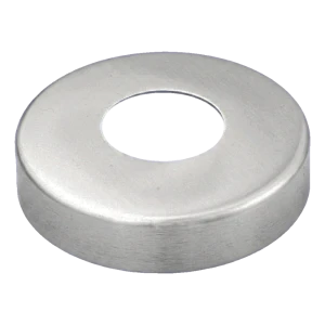 Cover rosette for Ø42.4 mm pipe – AISI 304 stainless steel satin finish Ø90 mm