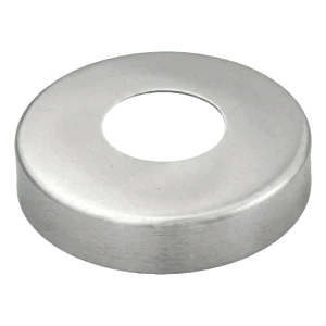 Stainless steel cover rosette for Ø42.4 mm pipe – satin finish, Ø96 mm