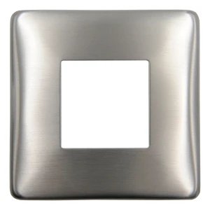 Square masking rosette 90×90 mm for balustrade profile 40×40 – AISI 304 stainless steel satin
