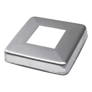 Covering rosette for 40x40 mm profile – AISI 304 stainless steel satin finish