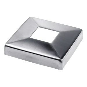Square balustrade cover rosette 108×108 mm for 40×40 profile – stainless steel, polished