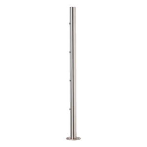 PINOX – intermediate balustrade post non-armed ø 42.4 × 881 mm, stainless steel satin
