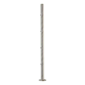 PINOX corner balustrade post fi 42.4 mm unassembled – stainless steel, satin