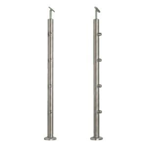 PSG Balustrade Post Intermediate Through fi 42.4 mm AISI 304 – 4 brackets, satin