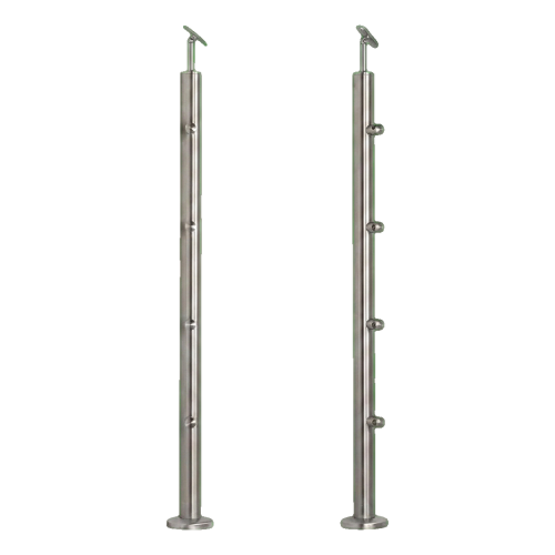 PSG Balustrade Post Intermediate Through fi 42.4 mm AISI 304 – 4 brackets, satin 001-204 (1)