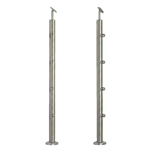 PSG Balustrade Post Intermediate Through fi 42.4 mm AISI 304 – 4 brackets, satin 001-204 (1)