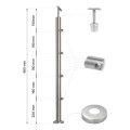 PSG Balustrade Post Intermediate Through fi 42.4 mm AISI 304 – 4 brackets, satin 001-204 (2)