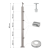 PSG Balustrade Post Intermediate Through fi 42.4 mm AISI 304 – 4 brackets, satin 001-204 (2)
