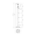 PSG Balustrade Post Intermediate Through fi 42.4 mm AISI 304 – 4 brackets, satin 001-204 (4)