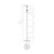 PSG Balustrade Post Intermediate Through fi 42.4 mm AISI 304 – 4 brackets, satin 001-204 (4)