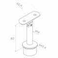 PSG Balustrade Post Intermediate Through fi 42.4 mm AISI 304 – 4 brackets, satin 001-204 (7)