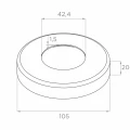 PSG corner balustrade post stainless steel AISI 304 ø42.4 mm H1060 mm with brackets for ø12 mm rods 001-206 (6)