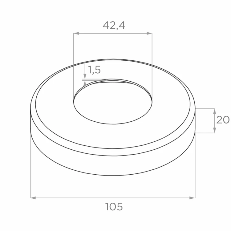 PSG corner balustrade post stainless steel AISI 304 ø42.4 mm H1060 mm with brackets for ø12 mm rods 001-206 (6)