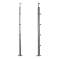 PSG intermediate balustrade post Ø42.4 mm stainless steel AISI 304 – 4 brackets Ø12, floor mounting 001-207 (1)