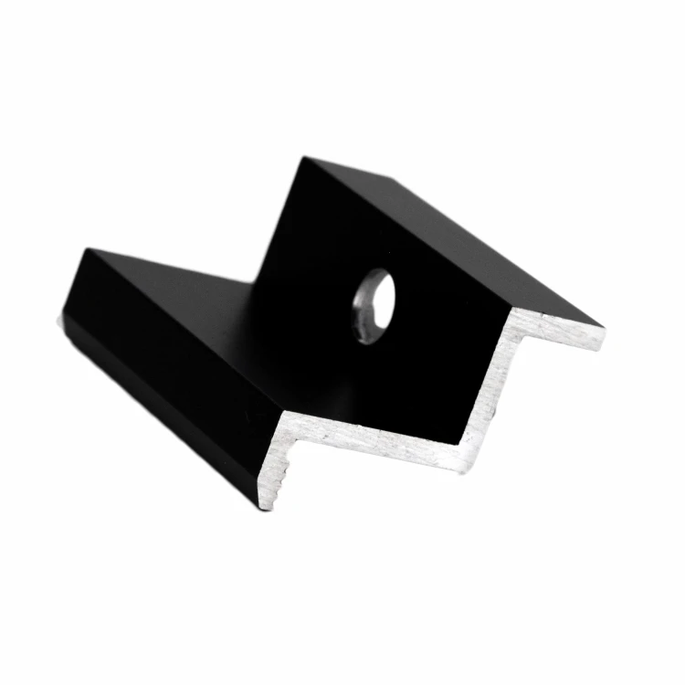 End clamp H32 aluminum 6060 hole M8 anodized PV-03-04