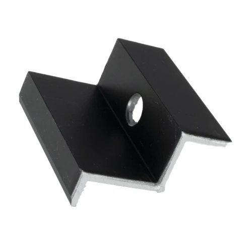 End clamp H35 aluminum 6060 hole M8 anodized PV-03-06