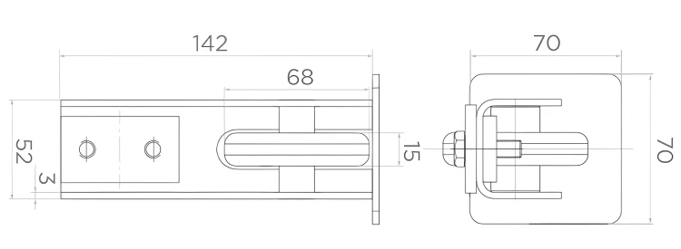 PSG guide roller with end cap for self-supporting sliding gate – rail 70 001-239 (2)