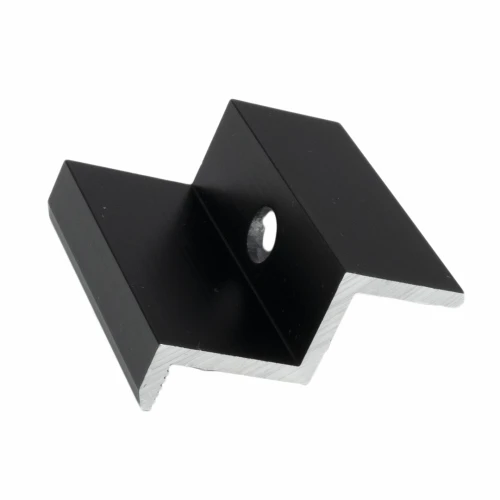 End clamp H40 aluminum 6060 hole M8 anodized PV-03-10