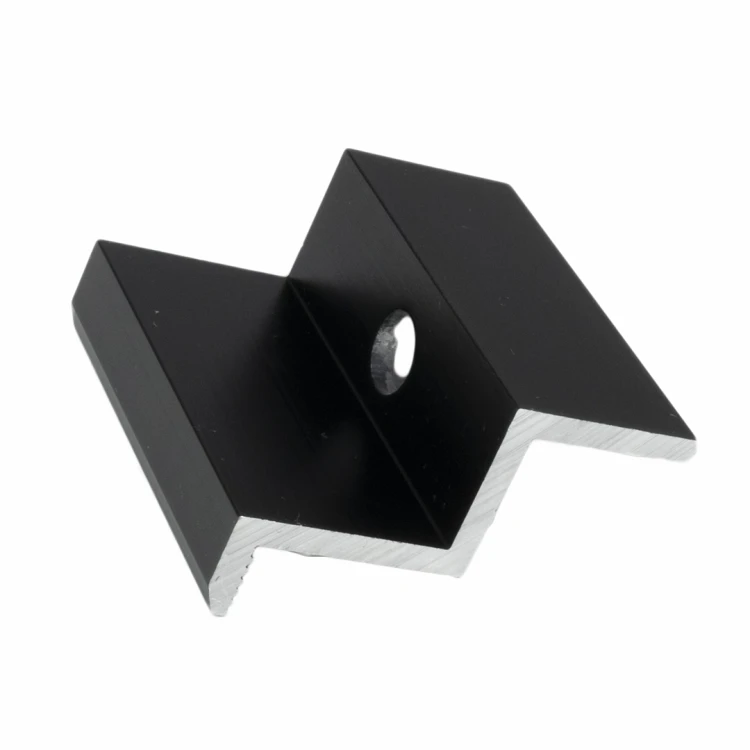 End clamp H40 aluminum 6060 hole M8 anodized PV-03-10