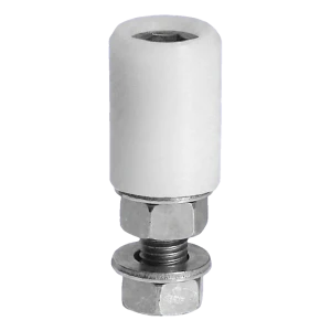 PSG guide roller for gates Ø 25 mm white with M12 threaded rod