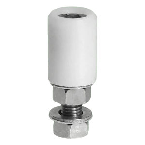 PSG gate guide roller 43mm diameter white with M16 threaded bracket