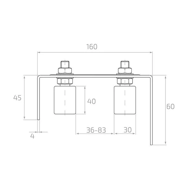 PSG adjustable top guide for sliding gate with 160 mm rollers 001-261 (3)