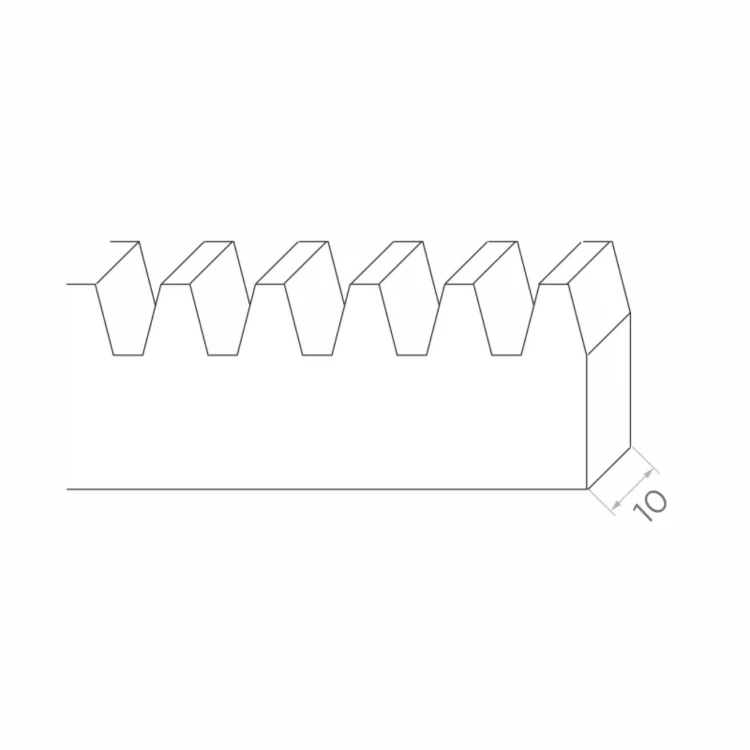 PSG galvanised steel rack rail for sliding gates 1000 mm module 4 001-284 (2)