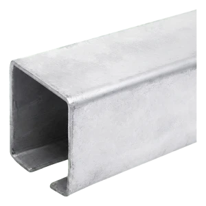 PSG steel running rail for sliding gates – channel section 50×50 mm, length 6000 mm