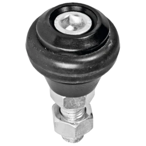 PSG rubber-coated guide roller Ø 42 mm for sliding gates – M12 thread