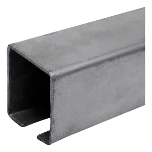PSG running rail C-section steel for sliding gates 80×80 mm – 7000 mm